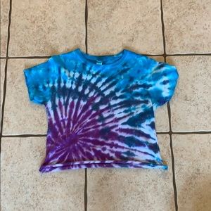 Custom Handmade Tie Dye Cropped T-shirt